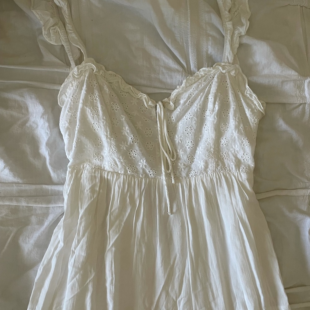 White midi dress